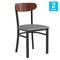 Flash Furniture Gray Vinyl Dining Chairs - Walnut Wood Backs, PK 2 2-XU-DG6V5GYV-WAL-GG - alternate 9